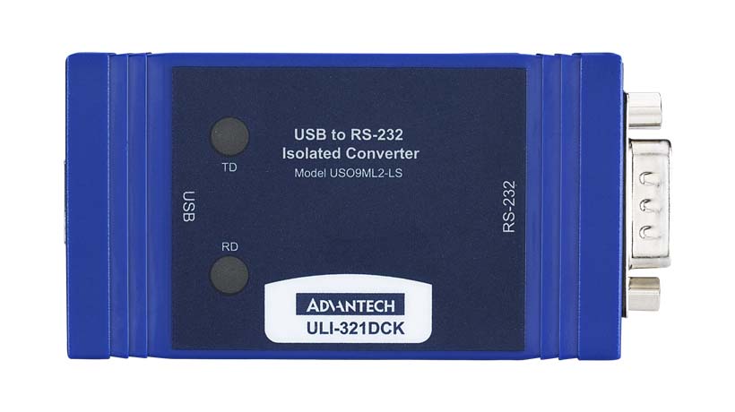 ULI-321DCK - USB 2.0 to RS-232 Converter, DB9 Male. Isolated. Locked Serial Number